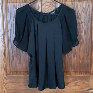 Express silky black top